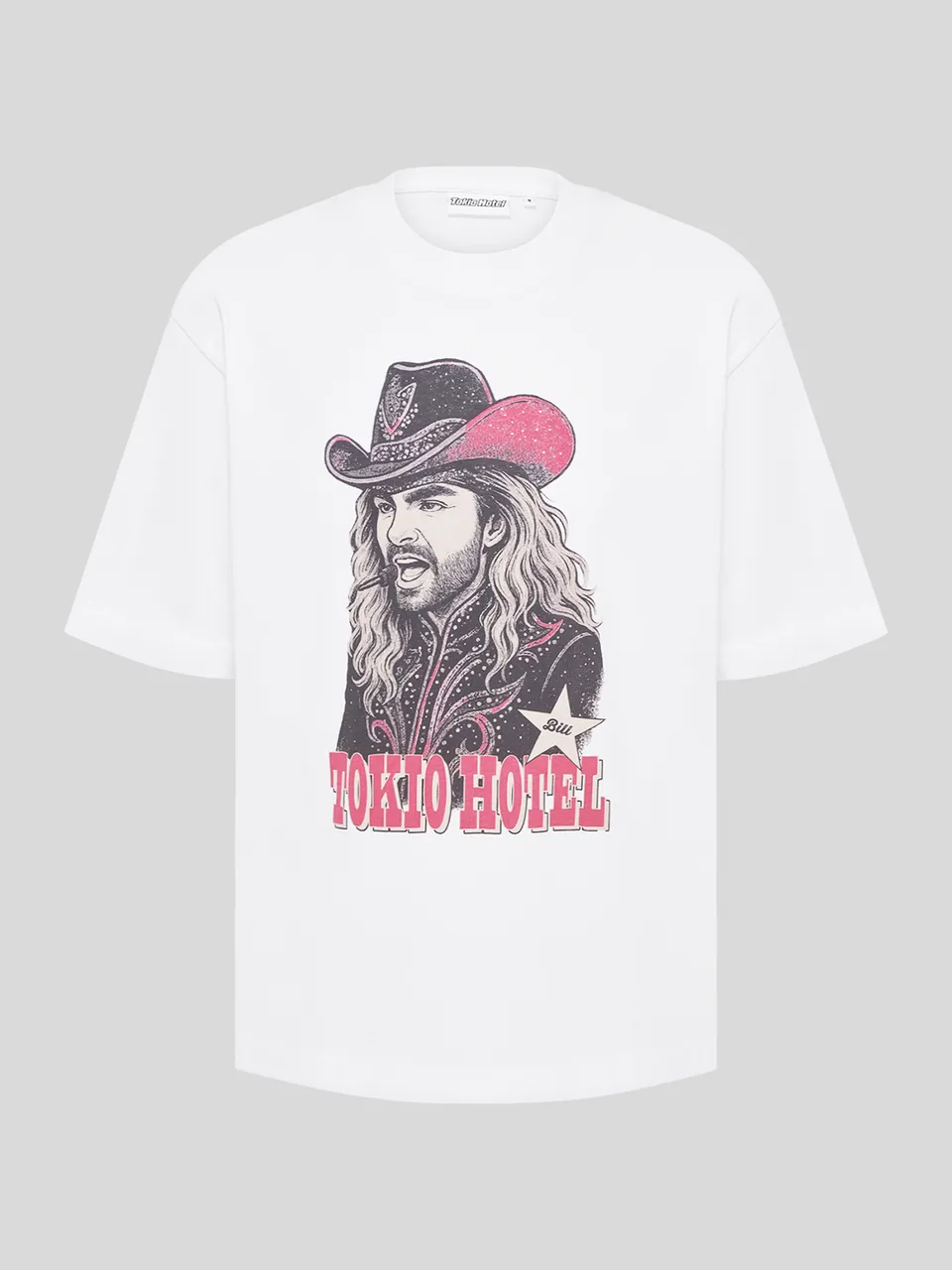 Tokio Hotel WESTERN T-Shirt weiß Oversize Baumwolle