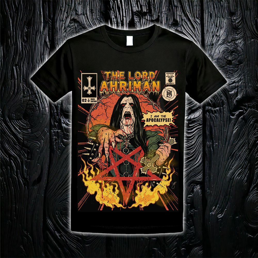 Lord Ahriman II Signature Shirt Herren schwarz L Heavy Cotton