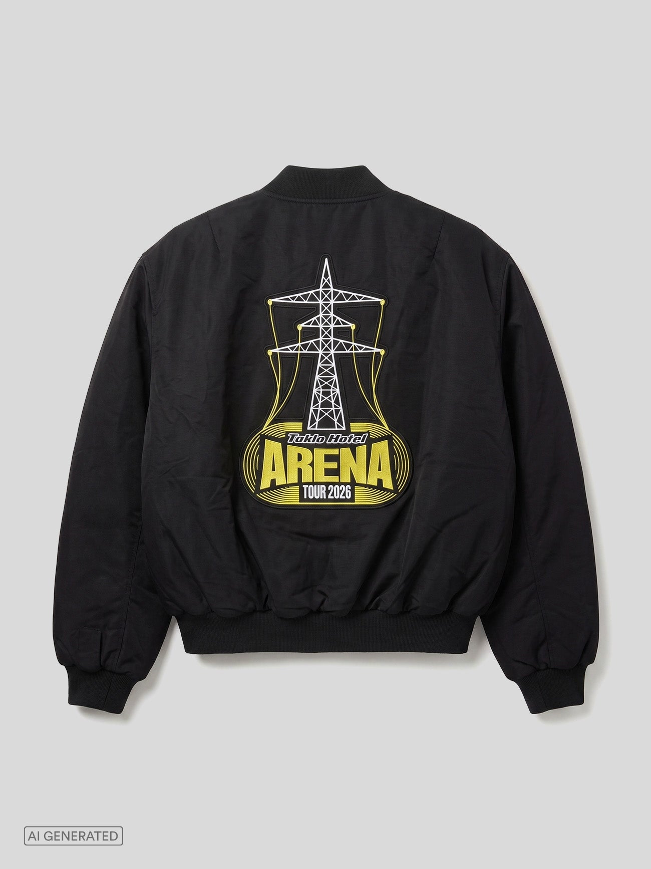 Tokio Hotel Arena Tour Jacket Jacke Schwarz Stickerei XL